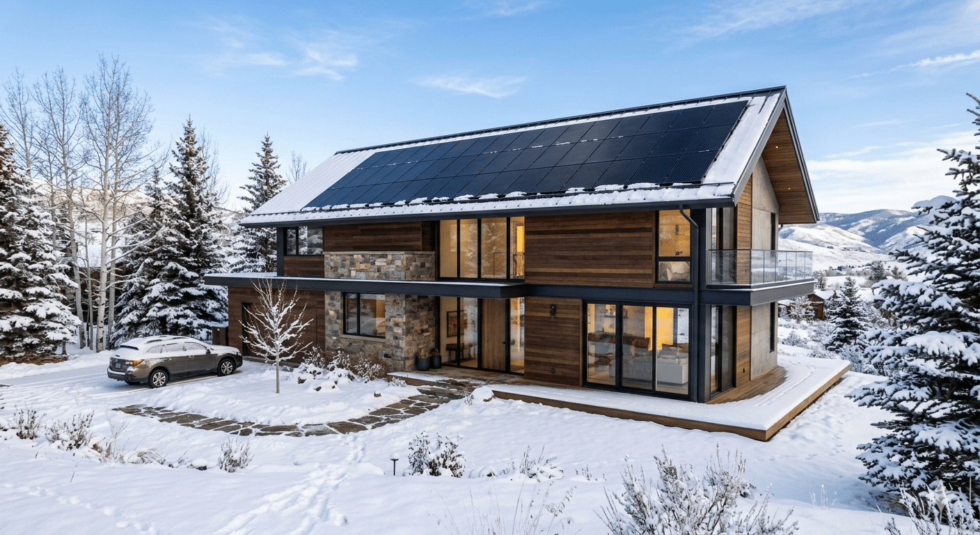 panneaux solaires en hiver